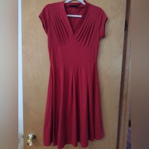 Vintage-inspired red dress, Oxiuli Fashions, Size Medium